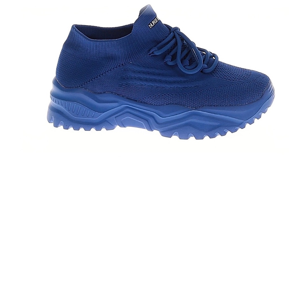 Women's Blue Slip-On Athletic Knit Sneaker